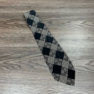 Polo Ralph Lauren Black, Grey & White Art Deco Pattern Tie